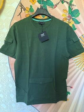 Cordova & Diamond Collab Dk. Green Logo Sweatshirt Short Sleeve w. pockets NWT